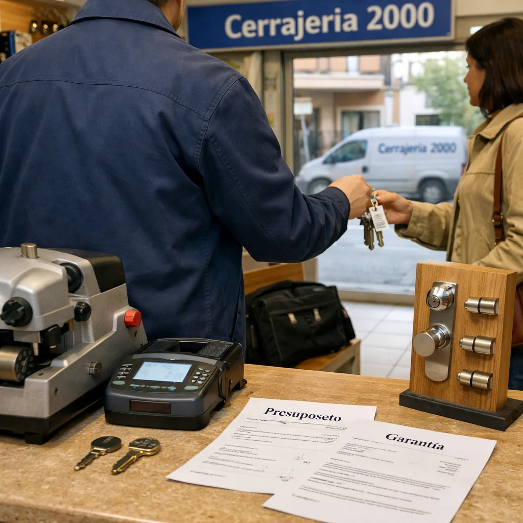 Cerrajero entrega llaves duplicadas a cliente en Sant Joan Despí; Cuales son los servicios de duplicado de llaves mas confiables en Sant Joan Despi