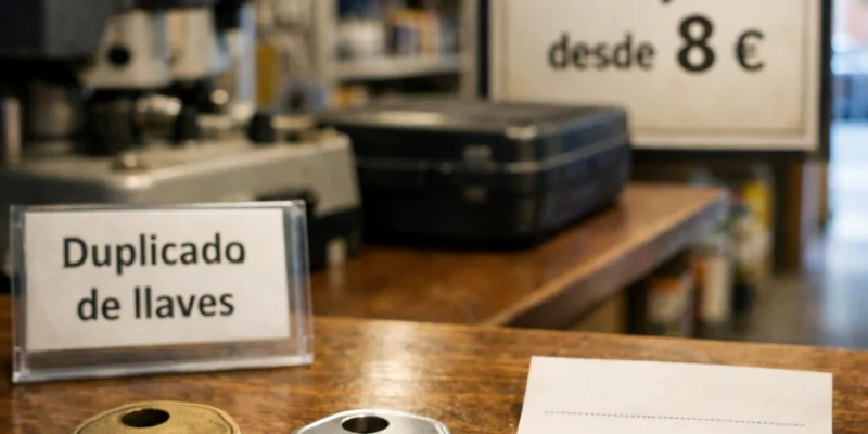 Llaves y recibo de 2,50 € en ferretería; comparación con cerrajería desde 8 €. Que opcion es mas economica para duplicar llaves en Sant Joan Despi